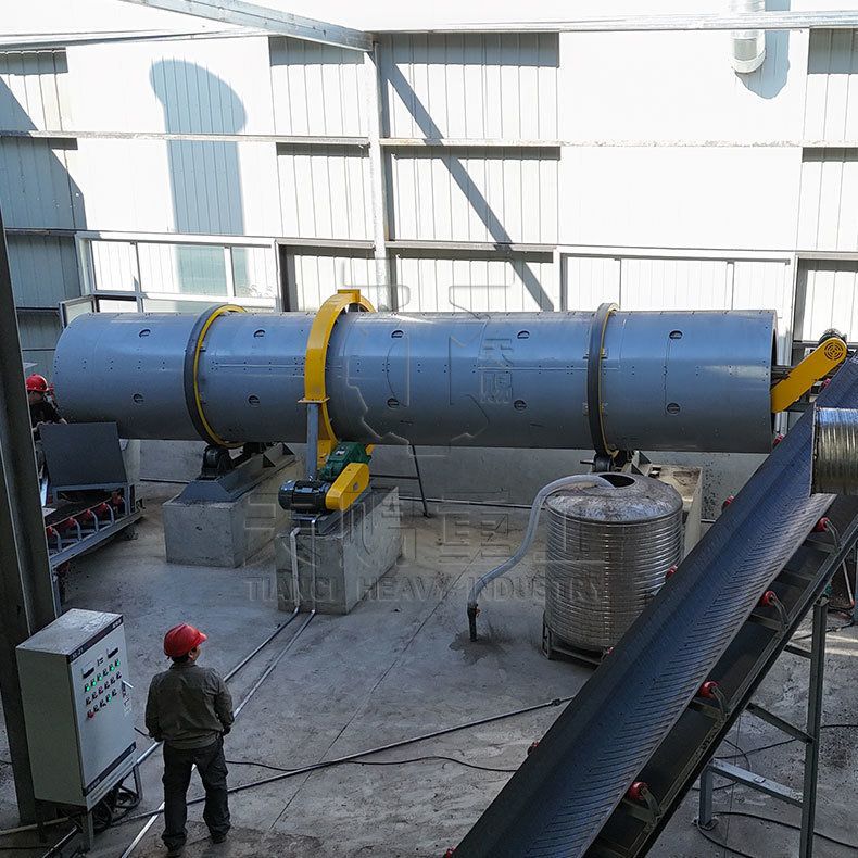 스프레이 물 첨가 유형 드럼 Granulator 유기 화합물 비료 드럼 granulator granulation 라인을 위한 드럼 granulator