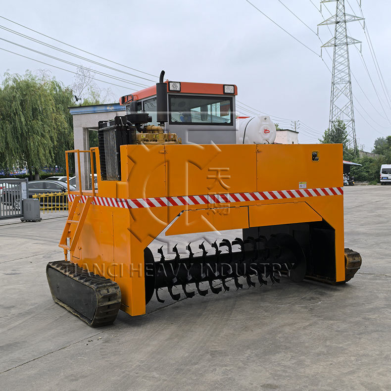 제조 공장 크롤러 타입 유기 비료 발효 장비 퇴비 터너